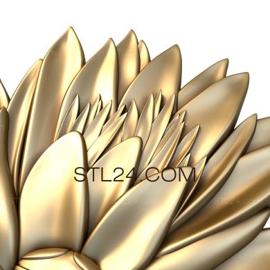 Панно (Цветок лотоса, PD_0335) 3D модель для ЧПУ станка
